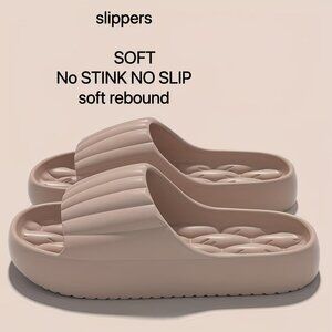 New Round-toe Soft-sole Comfortable Design EVA Slides for Women - 7.5-8